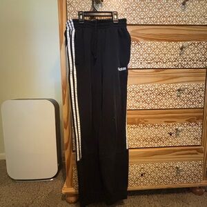 Adidas Black Joggers with White Accents
